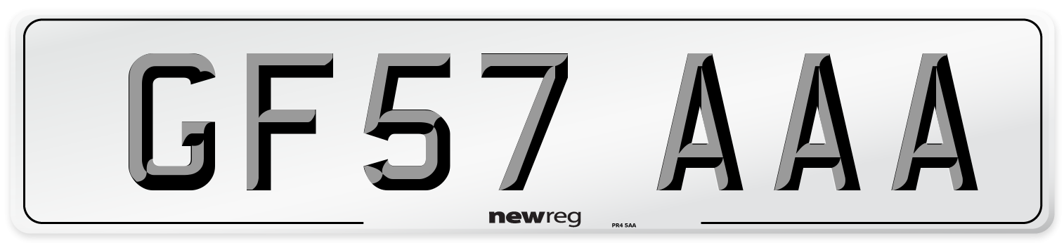 GF57 AAA Number Plate from New Reg